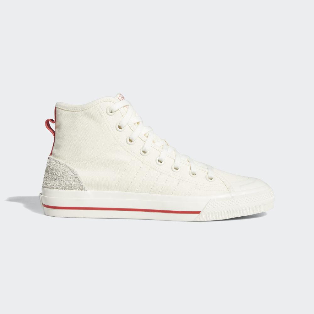 Adidas Men's Nizza Hi RF Originals Shoes White/Red Ireland EF5757